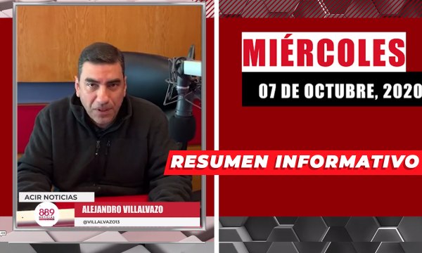 Resumen de noticias miércoles 7 de octubre 2020 / Panorama Informativo / 88.9 Noticias