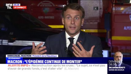 Emmanuel Macron: "Le virus circule plus vite depuis plusieurs semaines (...) on doit aller vers plus de restrictions" dans certaines régions