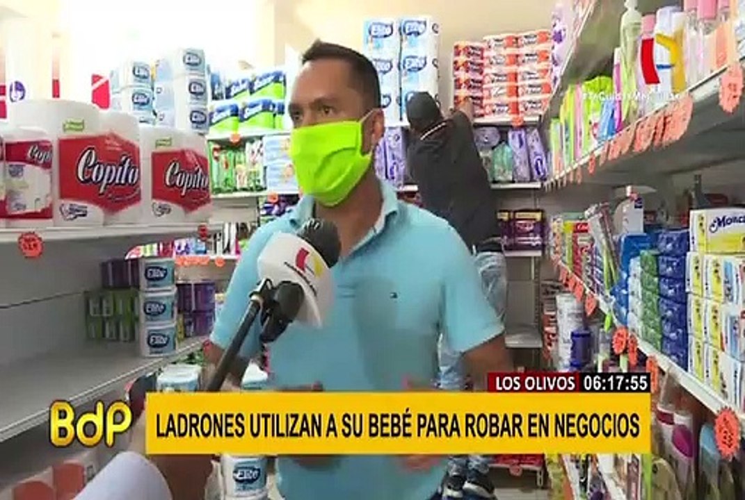 Los Olivos: tenderos que usaron bebé para robar en minimarket atacan más negocios