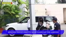 Spotted: Shilpa Shetty with Family At the Airport | SpotboyE