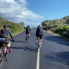 Ostrich Chases Cyclists in South Africa