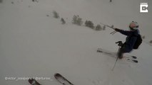 Des skieurs piégés dans une avalanche... Impressionnant