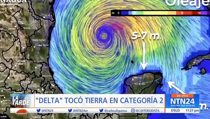 Huracán Delta tocó territorio mexicano sin dejar víctimas mortales
