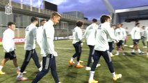 Entrenamiento de la Selección española Sub-21 en Islas Feroe