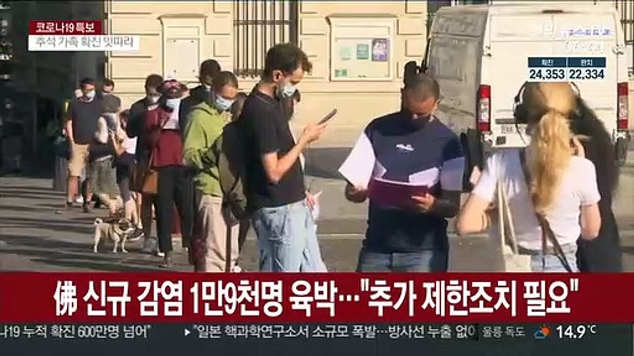 프랑스 신규 감염 1만9천명 육박…마크롱 "추가 제한조치 필요