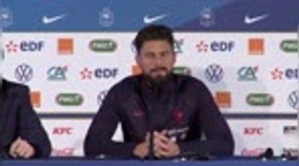 Amical - Giroud : "Beaucoup de solutions pour combiner"