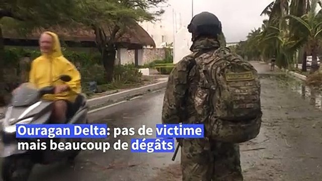 Mexique: les dégâts de l'ouragan Delta à Cancun après son passage sur la côte caraïbe
