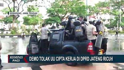 Demo Tolak UU Cipta Kerja di Semarang Berujung Ricuh, 50 Orang Terduga Provokator Ditangkap Polisi