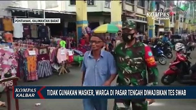 Dinkes Kalbar Razia Protokol Kesehatan di Pasar Tengah Pontianak