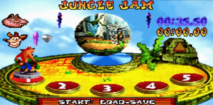 Crash Bandicoot : The Huge Adventure - Shipwrecked Level 2 - Game Boy Advance GBA