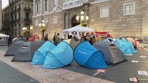 Empresarios y trabajadores del ocio nocturno catalán siguen con su protesta
