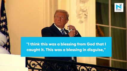 "Catching COVID-19 was a blessing from God", says Donald Trump
