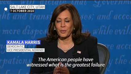 Pence and Harris trade virus critiques in election debate