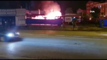 Sancaktepe’de oto yıkama kuaförü alev alev yandı; 1 yaralı