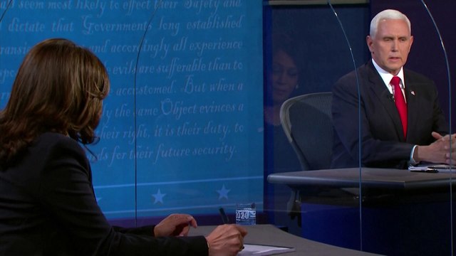 Kamala Harris and Mike Pence clash over Donald Trump's response to Covid-19