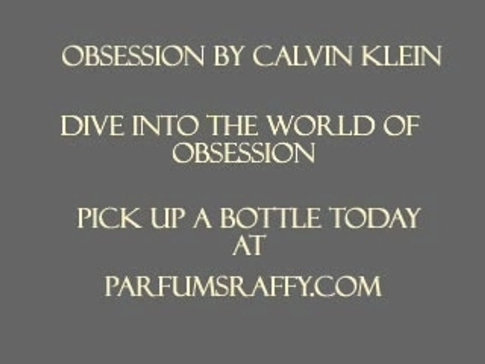 Obsession cologne for men commercial Calvin Klein fragrances