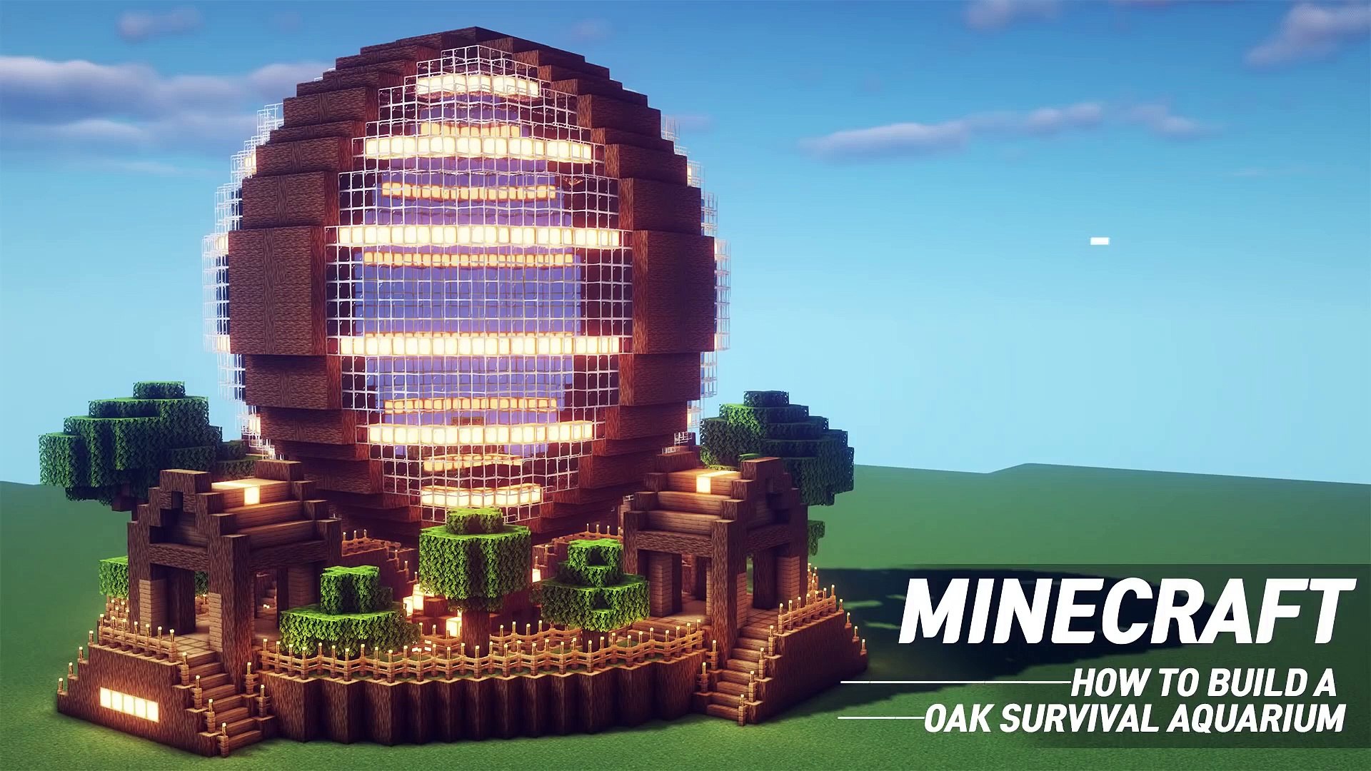 Minecraft Large Oak Survival Aquarium Tutorial How To Build In Minecraft 59 Video Dailymotion