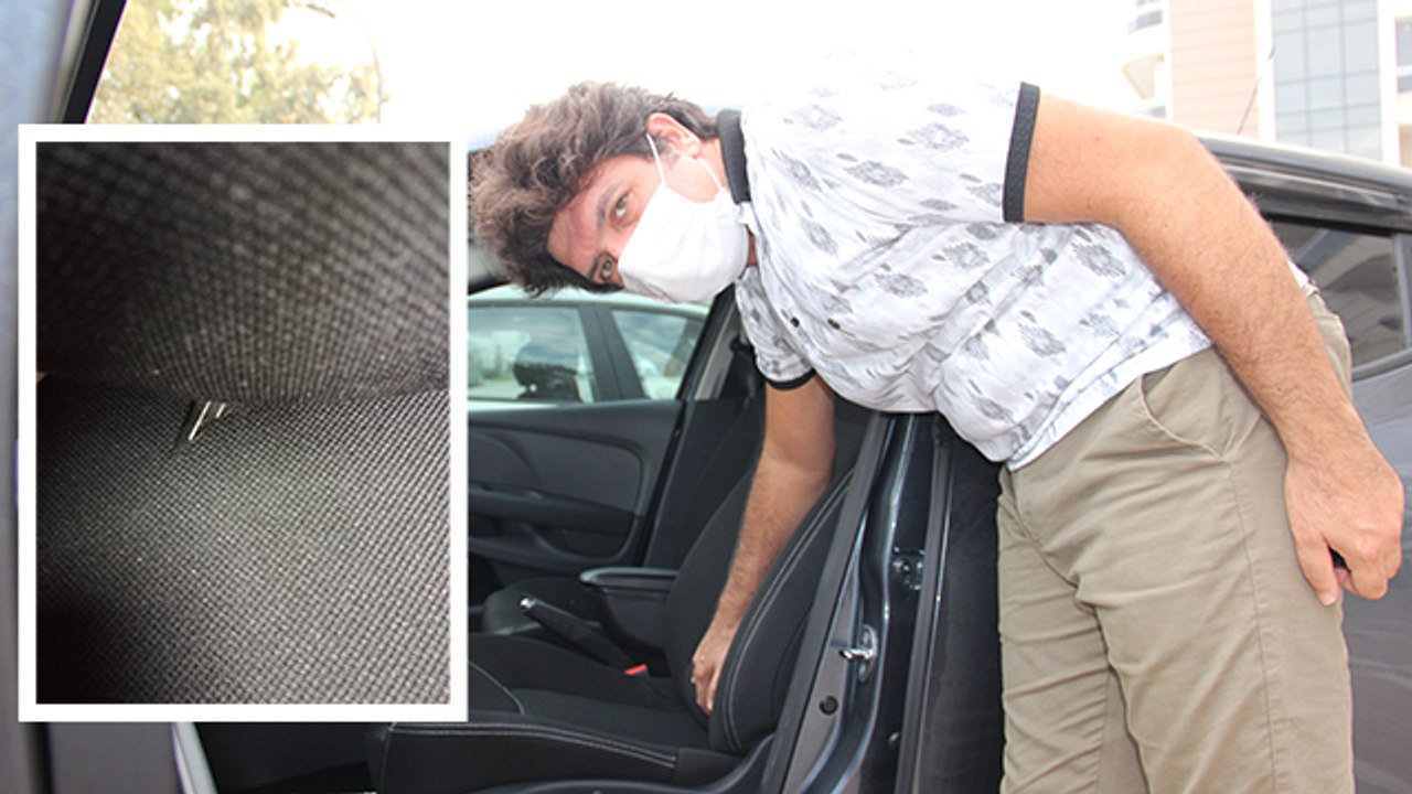 Eşi için aldığı sıfır otomobilde hayatının şokunu yaşadı