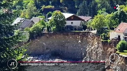 Tempête Alex : "Quand on regarde en face de la rive, c’est un gros trou", témoigne un sinistré de Saint-Martin-Vésubie