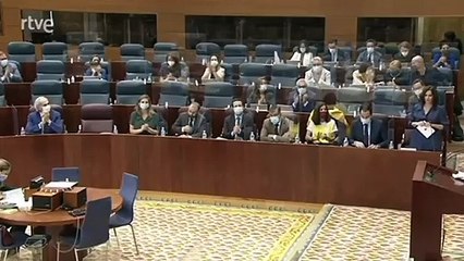 Isabel Díaz Ayuso: "No es el día más indicado para que Podemos hable de corrupción y de tramas"