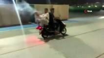 İstanbul’da havai fişekli motosikletli magandalar kamerada