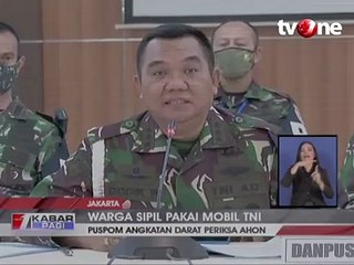 Klarifikasi Puspom AD Terkait Warga Sipil Pakai Mobil TNI