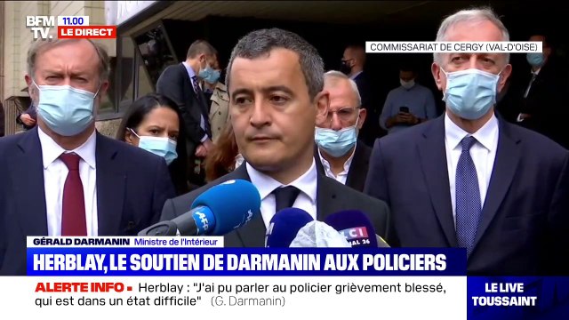 Gérald Darmanin à Herblay: Ils ont massacré ces deux policiers