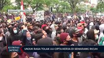 Unjuk Rasa Tolak UU Cipta Kerja Di Semarang Ricuh