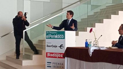 Albert Rivera en una ponencia en Badajoz