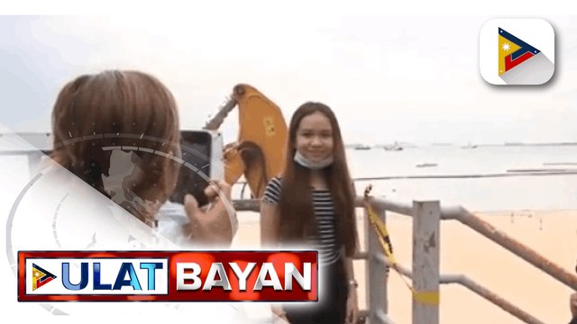 DENR: Itim na bahagi ng Manila Bay white sand beach, mantsa ng maduming tubig; DENR: HDPE pipe sa white sand beach, magsisilbing storm drain