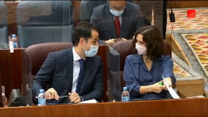 La pandemia y la corrupción dominan la sesión de control en la Asamblea de Madrid