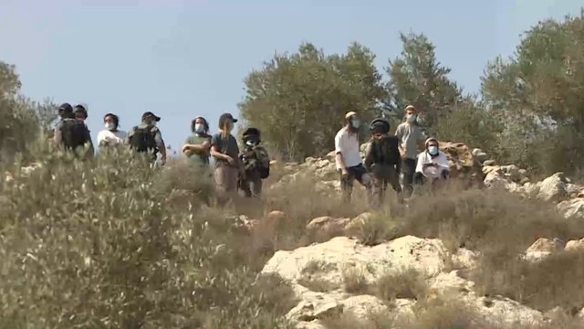 مستوطنون يهاجمون فلسطينيين ويمنعونهم من دخول أراضيهم ببلدة حوارة بالضفة الغربية