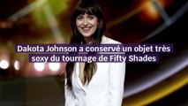 Dakota Johnson a conservé un objet très sexy du tournage de 50 nuances de grey