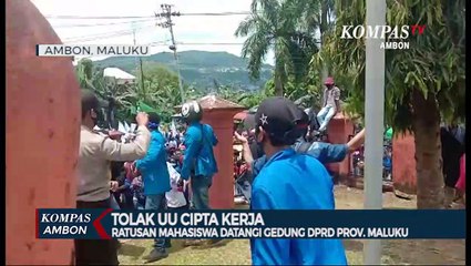 Demo UU Omnibus Law Di Ambon