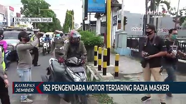 Tidak Memakai Masker, 162 Pengendara Motor Diberhentikan dan Didenda