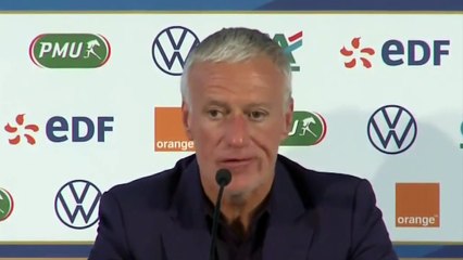 Football - Didier Deschamps en conférence de presse après France 7-1 Ukraine