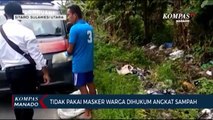 Tidak Pakai Masker Warga Dihukum Angkat Sampah