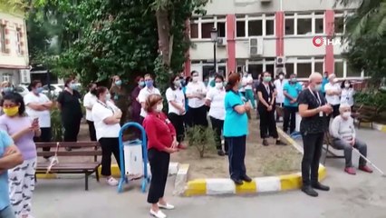 Korona virüs tedavisi gören Dr. Baran için meslektaşlarından tören