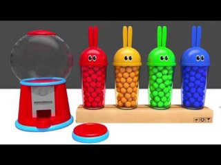 Learn Colors with Bunny Mold and Microwave Toy Street Vehicle Finger Family Song for Kids Children