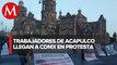 Prestadores de servicios turísticos de Acapulco protestan frente a Palacio Nacional