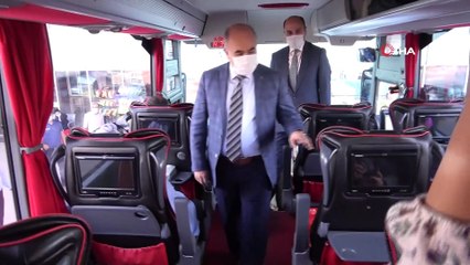 Samsun’da şehirlerarası otobüslerde korona denetimi