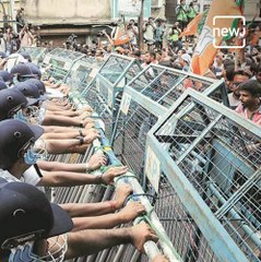 Protesting Murder Of Colleague, BJP Workers Get Beaten Up By Police Kolkata