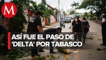 Daños en Tabasco tras paso de huracán 'Delta'