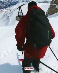 Le skieur Candide Thovex s'amuse à Courchevel