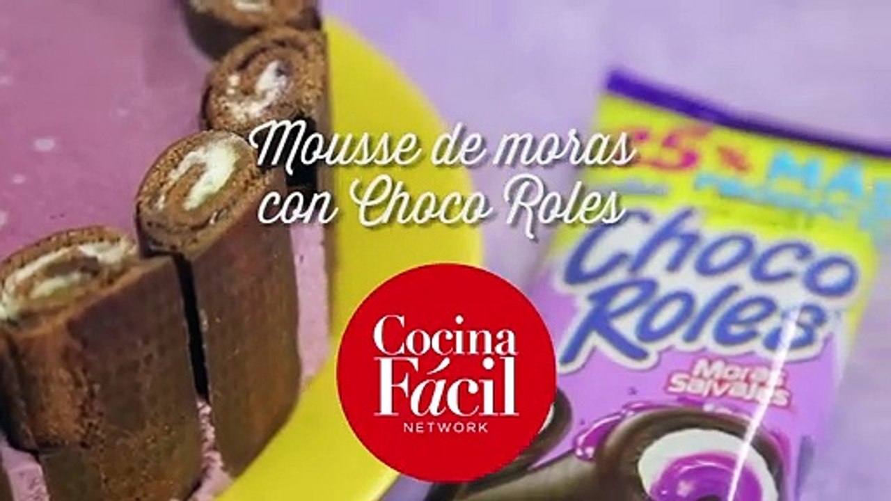Mousse de choco rol y mora