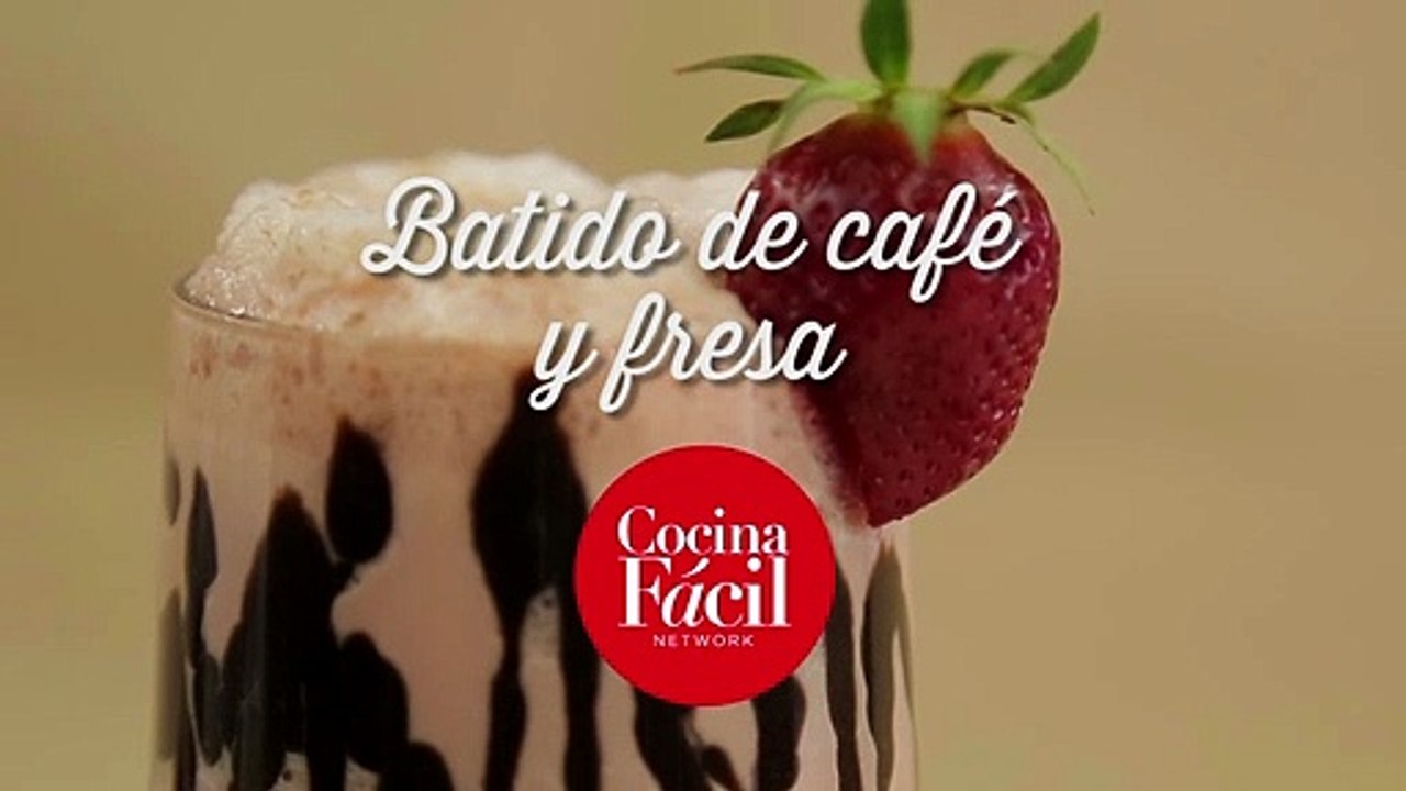 Batido de café y fresa casero