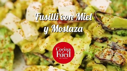 ¿Cómo preparar fusilli con miel y mostaza