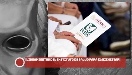 ¡Lineamientos del Instituto de Salud para el Bienestar!