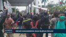 Demo Mahasiswa dan Pelajar di Kota Tegal Berujung Ricuh