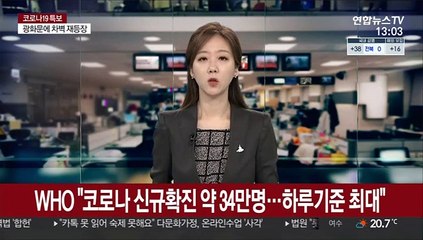 WHO "코로나 신규확진 약 34만명…하루기준 최대"